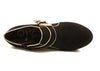 Fashion Black Buckle and Bordered Design Women's Ankle Boots