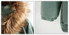 Fashionable Style Long Sleeves Hooded Pockets Drawstring Cotton Women's Coat LIGHT GREEN