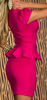 V-Neck Sexy Style Short Sleeves Solid Color Club Polyester Women's Dress