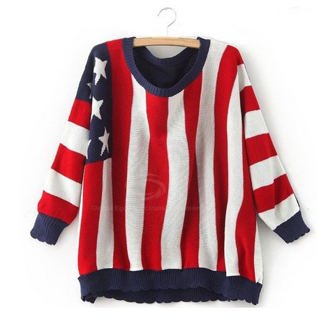 US American Flag Women's Sweater