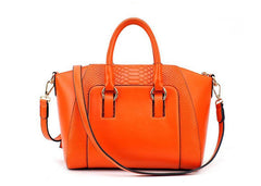 Leather Crocodile Style Handbag JACINTH