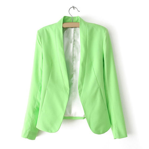 Blazer for Women Open Front GREEN
