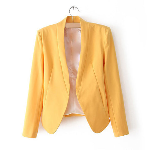 Blazer for Women Open Front YELLOW