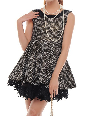 Noble Sequin Bow Embellished Backless Sleeveless Women's Party Dress