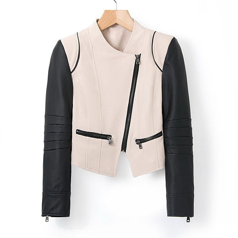 Women's Jacket Zipper Modern Style Faux Leather