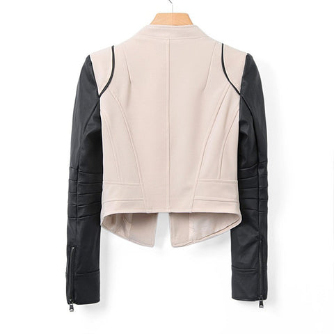 Women's Jacket Zipper Modern Style Faux Leather