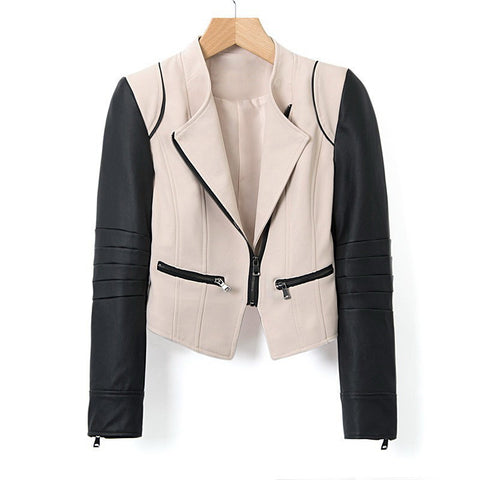 Women's Jacket Zipper Modern Style Faux Leather