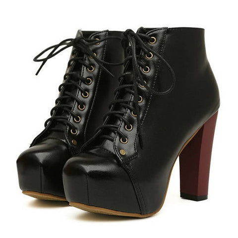 Party PU Leather and Increased Internal Design Women's Ankle Boots