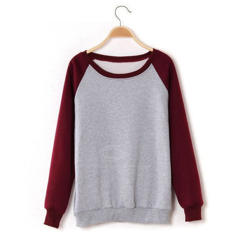 American Style Hoodies Sweater Cotton RED Sleeves