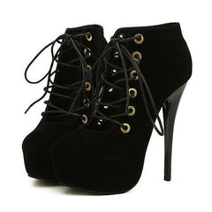 Fashion Lace-Up and Stiletto Heel Design Women's Pumps