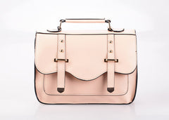 Women's Tote Bag Vintage Style Covered Closure APRICOT