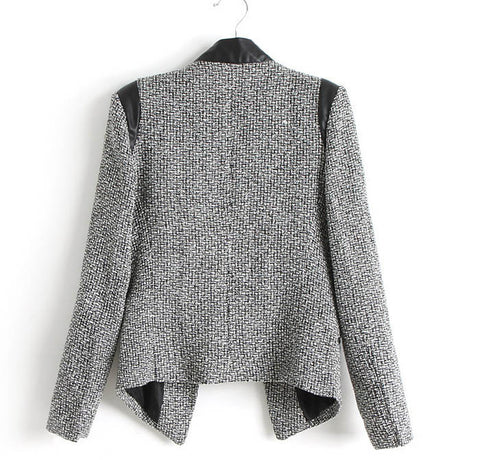 Women's Blazer Open Front Winter Deep Gray