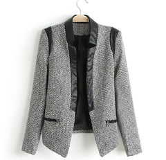 Women's Blazer Open Front Winter Deep Gray
